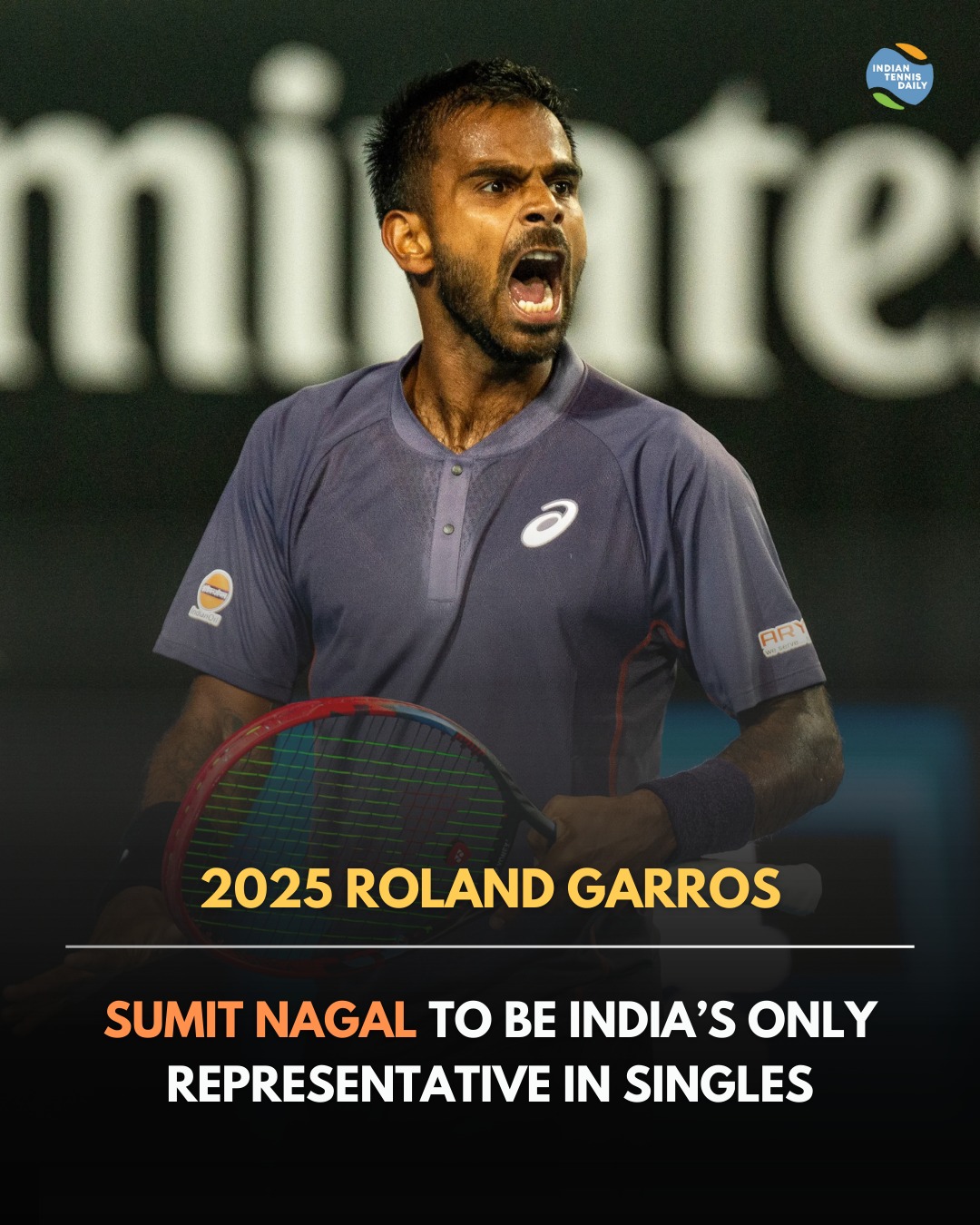 sumit-nagal-roland-garros-2025 Sumit Nagal of nensel tennis academy preparing for Roland Garros 2025